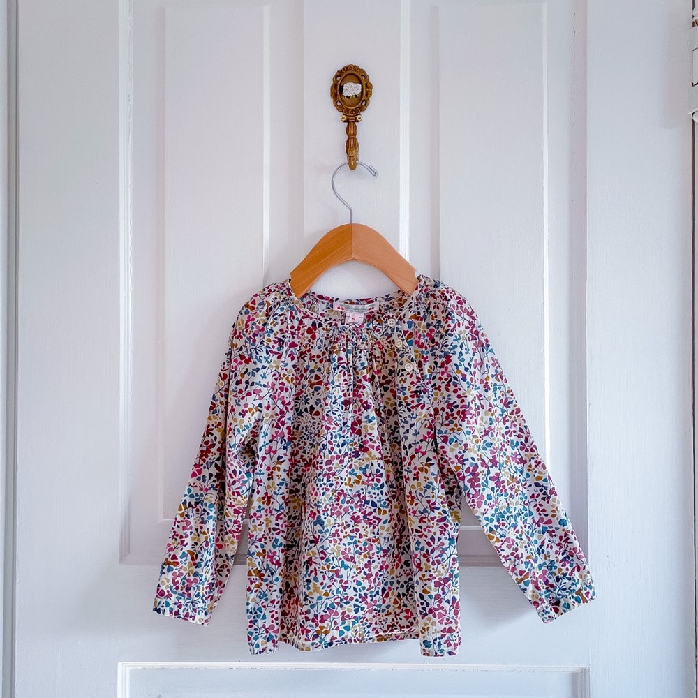 Bonpoint Liberty print long sleeve blouse